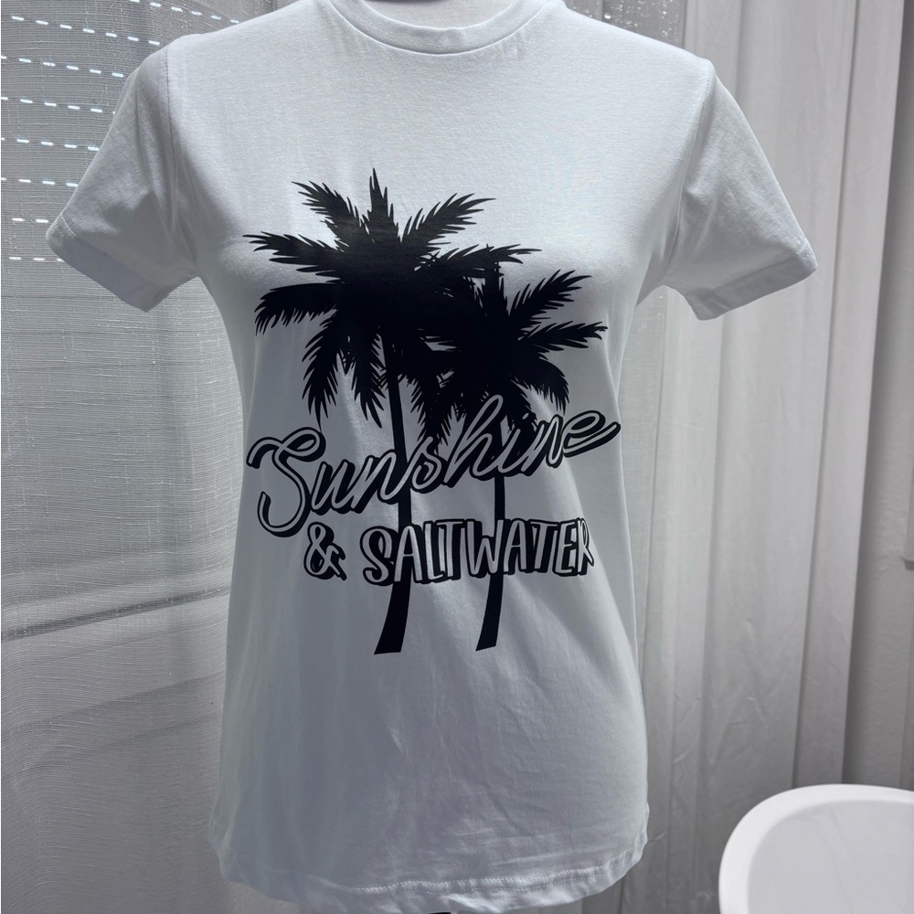On Fire White Cotton T-Shirt